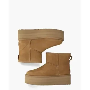 Ugg Classic Mini Platform Cognac Dames Enkelboots