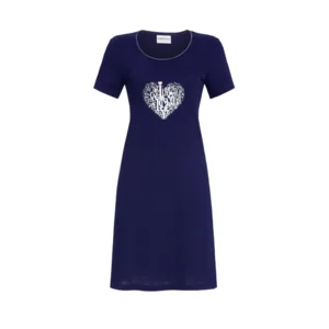 Ringella – Heart Print – Nachtkleed – 2211010 – Night Blue