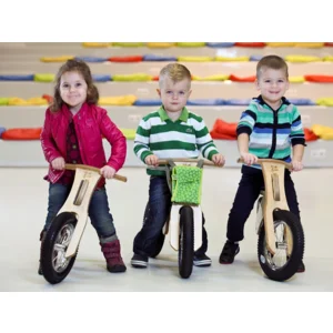 Houten loopfiets Houten loopfiets blank hout met extra's