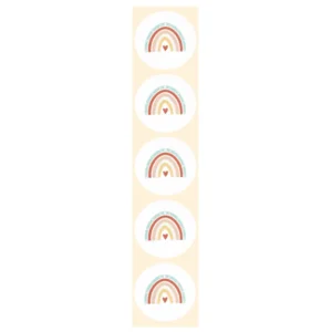 Stickers - Regenboog - Hartje - Rond - 4cm - 100st. - DBLS001