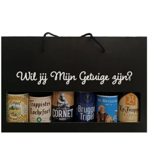 Bierpakket Speciaalbier (6 flesjes) in gepersonaliseerde geschenkdoos - getuige