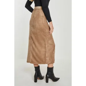 Para mi rok: Jealey, long skirt ribcord, beige marble ( PARA.334 )