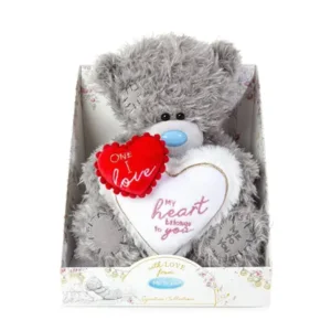 Knuffel - Beer - The one I love, my heart belongs to you - 19cm