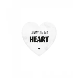 Marmeren hartje - Always in my heart - 5x5cm