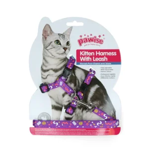 Pawise Kitten Harness With Leash Pink/Purple