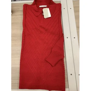 Kris Fashion dames trui: Rood met kol ( KRI.45 )