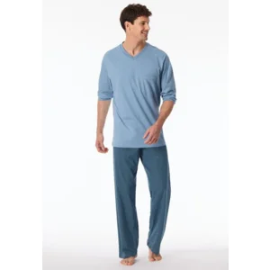 Schiesser - Comfort Essentials – Pyjama – 181154 – Blue Grey