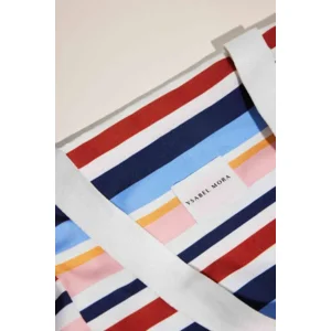Ysabel Mora Stripes strandtas in mulitcolor