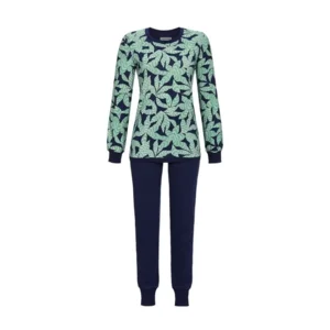 Ringella dames pyjama: blauw / groen, Katoen ( RIN.530 )