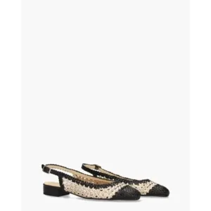 Maya Tropic Goud/Zwart Slingbackpumps