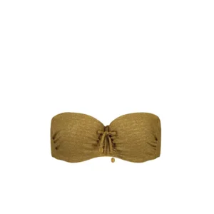 Cyell Dessert Glow strapless bikini in goudkleur