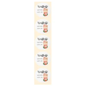 Stickers - Kerstfeestje - Rond - 4cm - 100st. - DBLS013