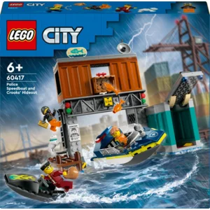 LEGO® 60417 City Politiespeedboot en boevenschuilplaats