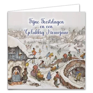 Kaarten - Kerst - Anton Pieck - Schaatsen & kerstliedjes - 10st.