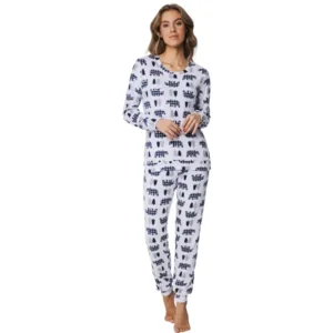 Pastunette Rebelle dames pyjama: Snow, Fleece ( PAS.42 )