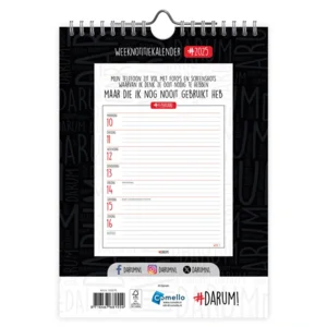 Kalender - 2025 - Week - #Darum! - 16,5x23cm