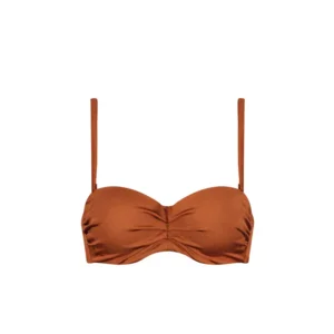 Cyell Treasure voorgevormde strapless bikini in roestbruin