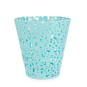 Balvi Papierbak Papiermand Prullenbak Letters Turquoise