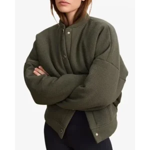 Lune Active Moon Classic Oversized Padded Khaki Dames Bomber