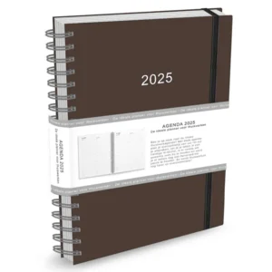 Agenda - 2025 - Thuiswerkagenda - Bruin - Groot - 17x24cm