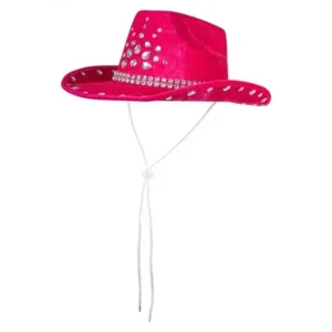 Hoed - Cowboy - Cowgirl - Roze - Met strass steentjes