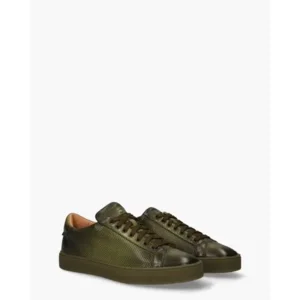 Santoni 21066 Groen Herensneakers