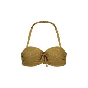 Cyell Dessert Glow strapless bikini in goudkleur