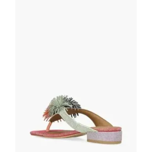 Kurt Geiger Pom Pom T-Bar Flat SDL Multicolor Damesslippers