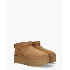 Ugg Classic Ultra Mini Platform Cognac Dames Enkelboots