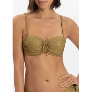 Cyell Dessert Glow strapless bikini in goudkleur