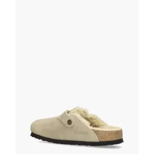 Birkenstock Boston Sherling Taupe Dames Clogs