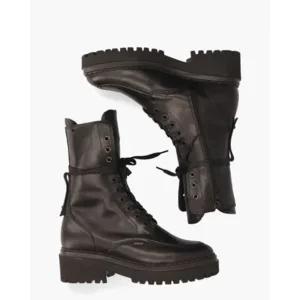 Nubikk Fae Aubine Zwart/Zwart Dames Veterboots