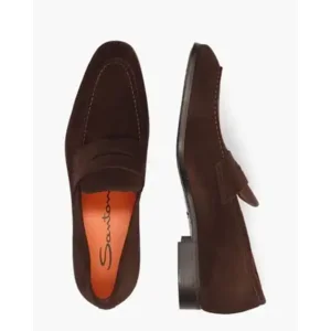 Santoni 14944 Donkerbruin Herenloafers