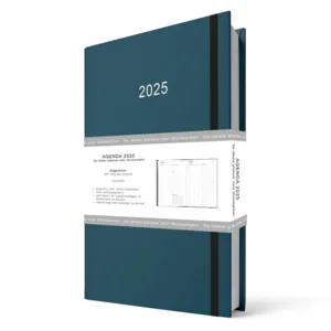 Agenda - 2025 - Thuiswerkagenda - Blauw - A5 formaat - 14,8x21cm