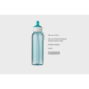 Mepal Waterfles Flip-up Campus 500 ml - Turquoise