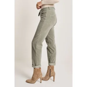 Para Mi Dames broek: Bobby, Vintage Corduroy, Pale Green, ( Ribfluweel ) ( PARA.326 )