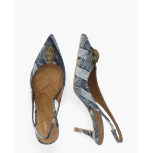 Kurt Geiger Belgravia Sling Back Jeansblauw Dames Slingbackpumps