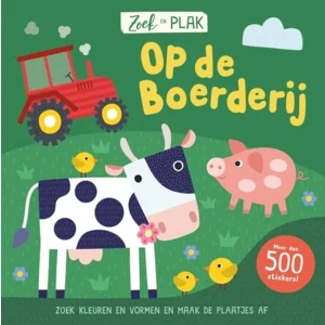 Boek - Zoek en plak - Op de boerderij - Met 500+ stickers