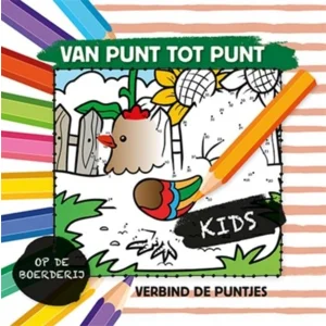 Boek - Tekenen - Van punt tot punt - Kids - Op de boerderij