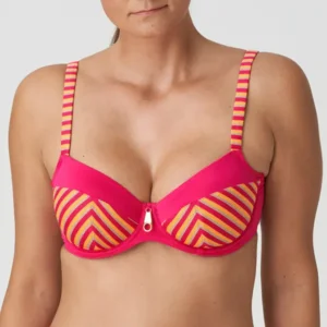 Prima Donna Swim La Concha beugelbikini in rozerood en oranje