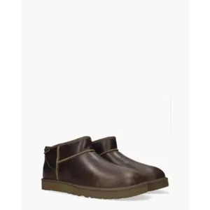 UGG Classic Ultra Mini LTHR Regen Ironwood Heren Enkelboots