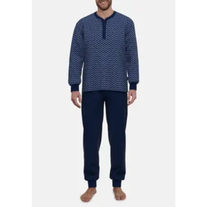 Gotzburg Heren Pyjama: Blauw, Katoen ( GOT.68 )