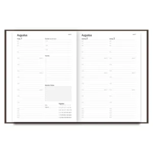 Agenda - 2025 - Thuiswerkagenda - Bruin - A5 formaat - 14,8x21cm