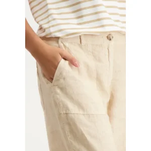 Signe Nature Linnen Broek: Beige, 100% Linnen ( Signe.1193 )