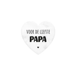 Marmeren hartje - Papa - 5x5cm