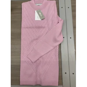 Kris Fashion Dames Trui: Licht roze, ajour brei ( KRI.36 )