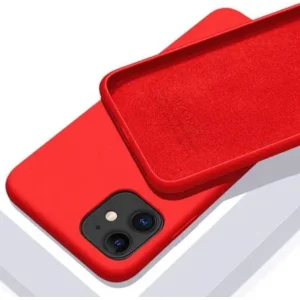 iPhone Hoesje Silicone Case Back Cover Rood iPhone 12 Pro