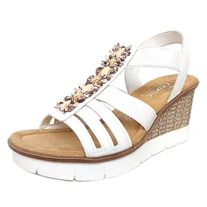 Rieker sandalen met discount sleehak