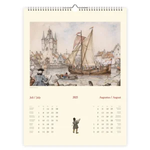 Kalender - 2025 - Groot - Anton Pieck - Stadstafereel - 33x44cm