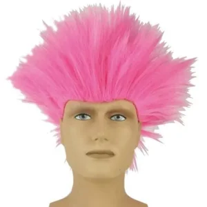 Pruik Electric Shock Roze